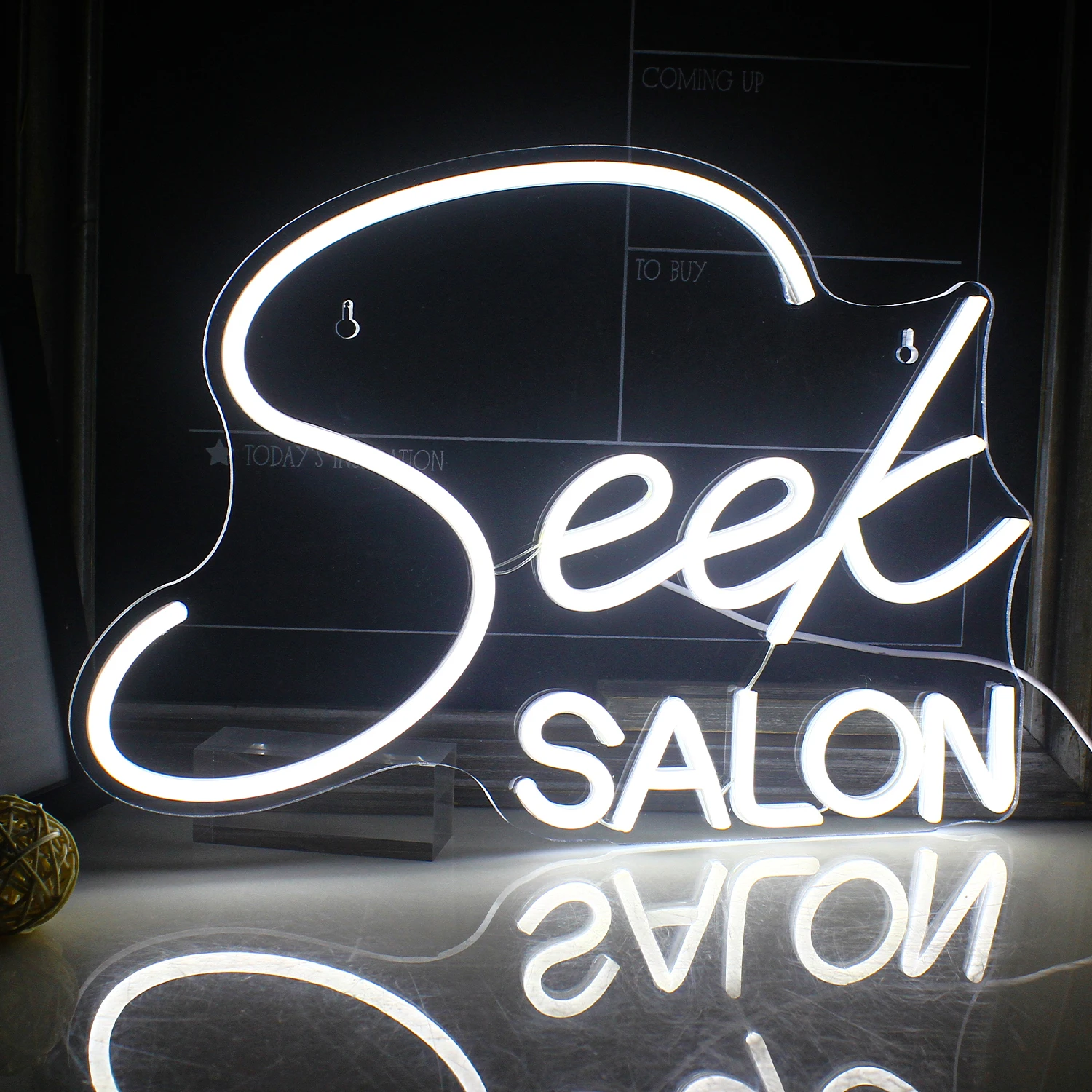 Ineonlife Seek SALON Neon Sign Led Light Bedroom Letters USB Game Room Bar Party Indoor Home Arcade Shop Art Wall Decoration