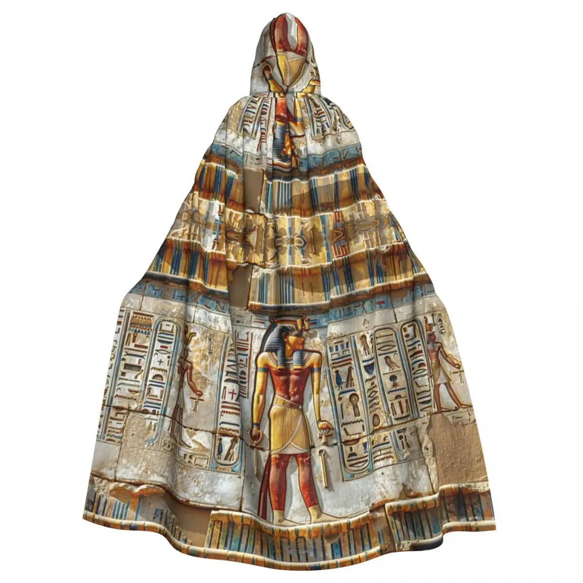 

Ancient Egyptian Hieroglyph Cloak for Historical and Cultural Cosplay Unisex Adult Cloak with Hood Long Witch Costume Cosplay