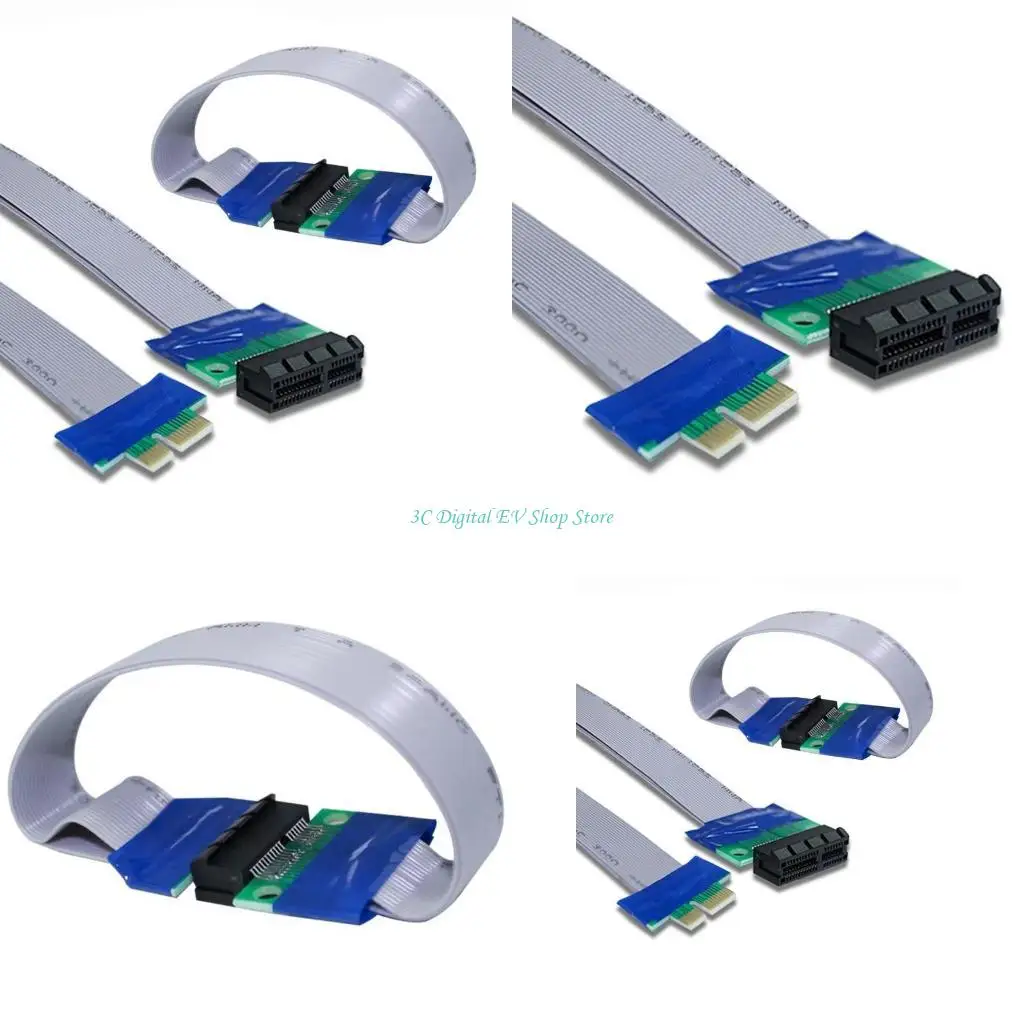 

E74D Ribbon PCI для Express PCI-E PCIe Riser Card Extender Extension Ribbon Cabl