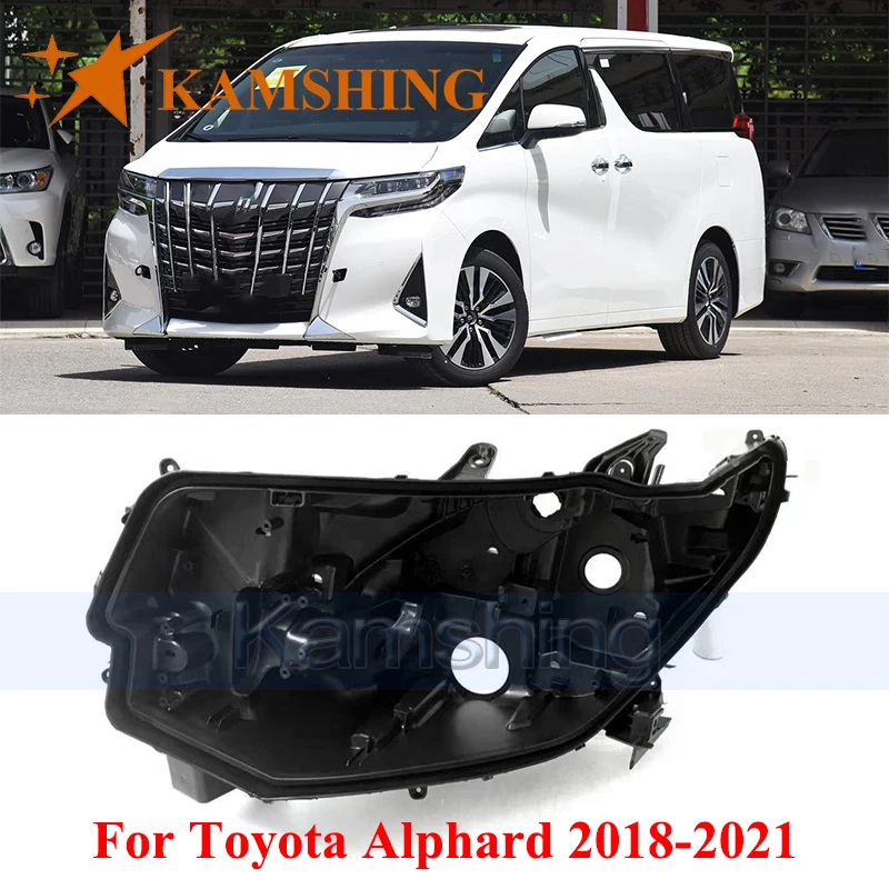 

CAPQX Front Headlight Base Cover For Toyota Alphard 2018-2021 Head Light Back Lid Headlamp Rear Shell Head Lamp Back House