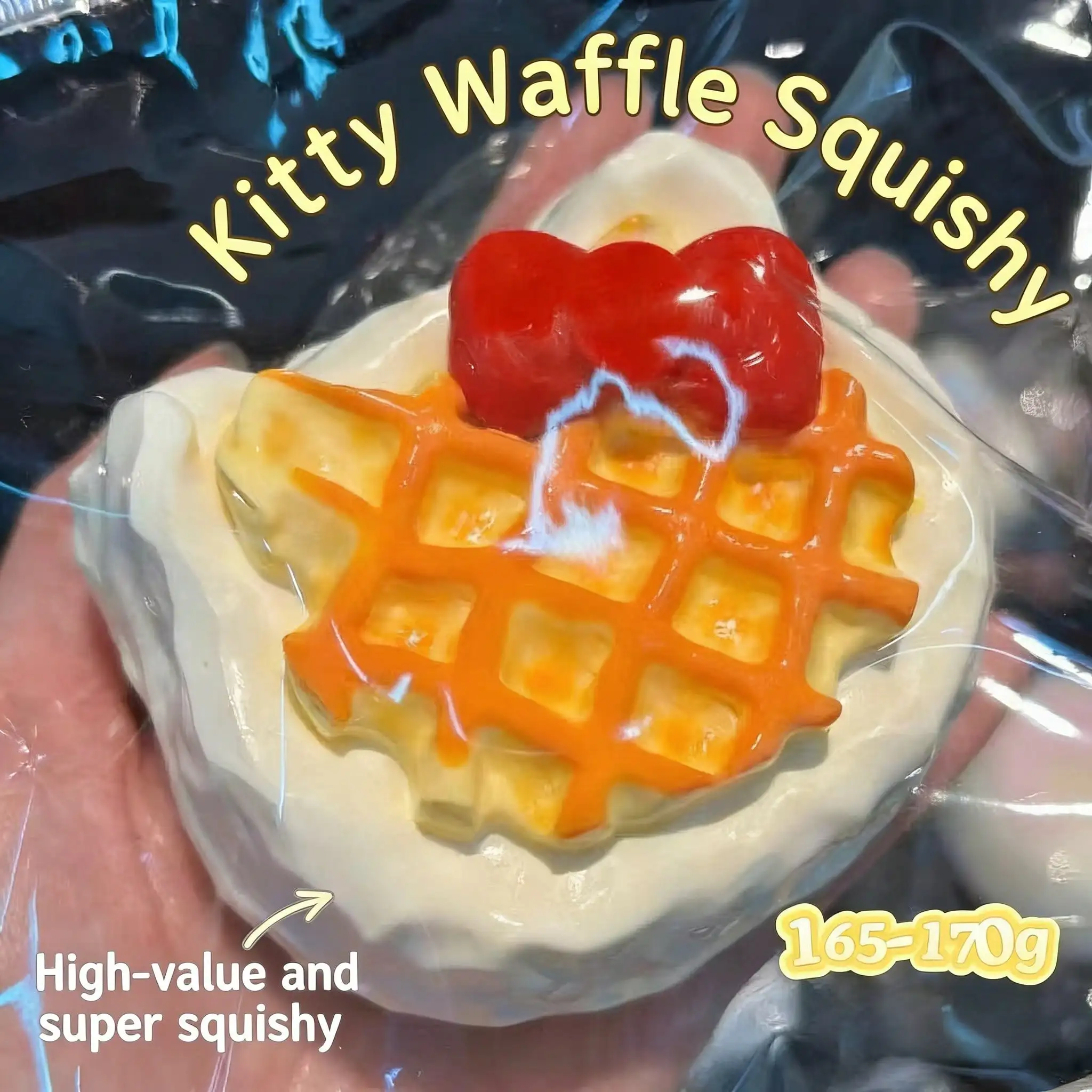 

Simulation Waffle Dessert Squishy Toy, Super Soft Creamy Stress Relief Squeeze Ball, Kawaii Food-Shaped Sensory Fidget Toy For Teens & Adults, Anxiety Relief Desk Decor