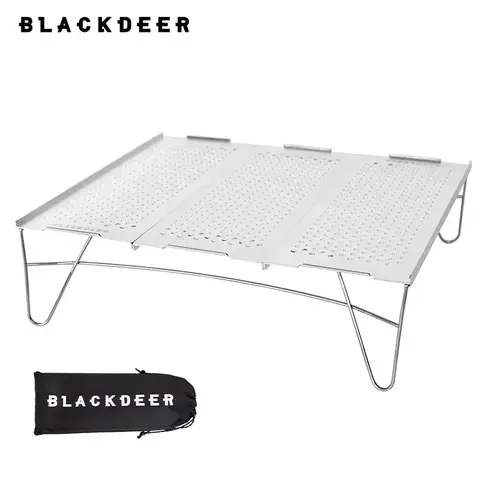 BLACKDEER 야외 테이블 접이식 휴대용 알루미늄 합금 초경량 캠핑 바베큐 미니 테이블 캠핑 가구 실버