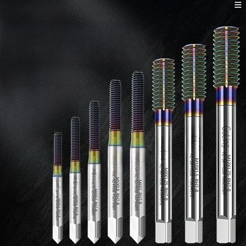 1SET M2-M12 Bearing Steel Taper Forming Tap Set Kit Screw Thread Tap Drill 8PCS：M2 M3 M4 M5 M6 M8 M10 M12