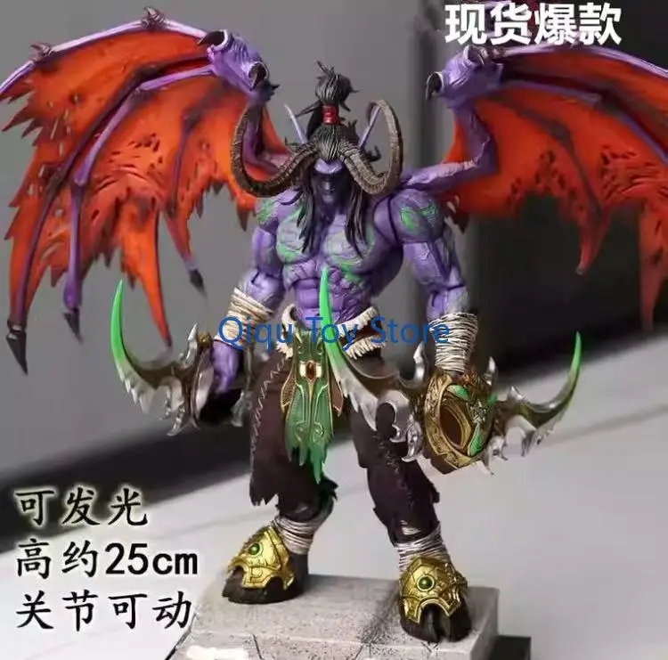 

In Stock Demon Hunter Illidan Angry GK Hand-made Ornament Model The Height Is 23 Centimeters