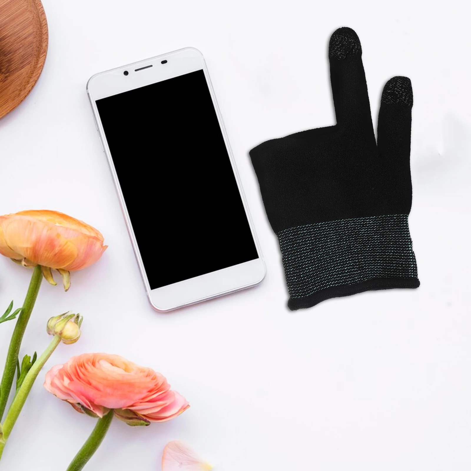 

1 Pair Breathable Gaming Finger Gloves Mobile Anti-Sweat Sturdy Comfortable Non-Slip Lightweight Gamer Glove For Phone Game Use