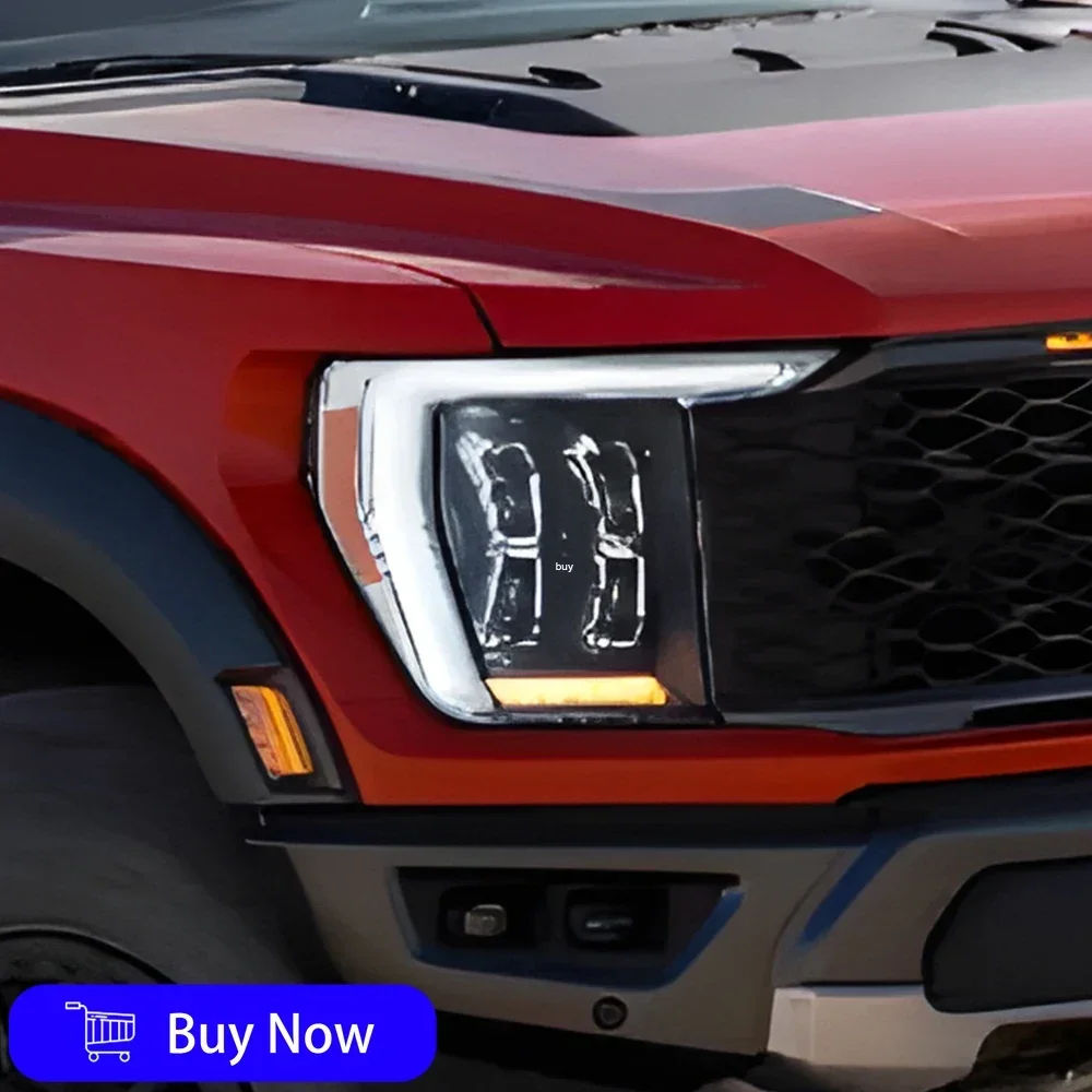 

For Ford Raptor F150 2021-2023 Car Front Lamps LED Auto Headlights Assembly Upgrade 4 Projector Lens Plug and Play Accessories