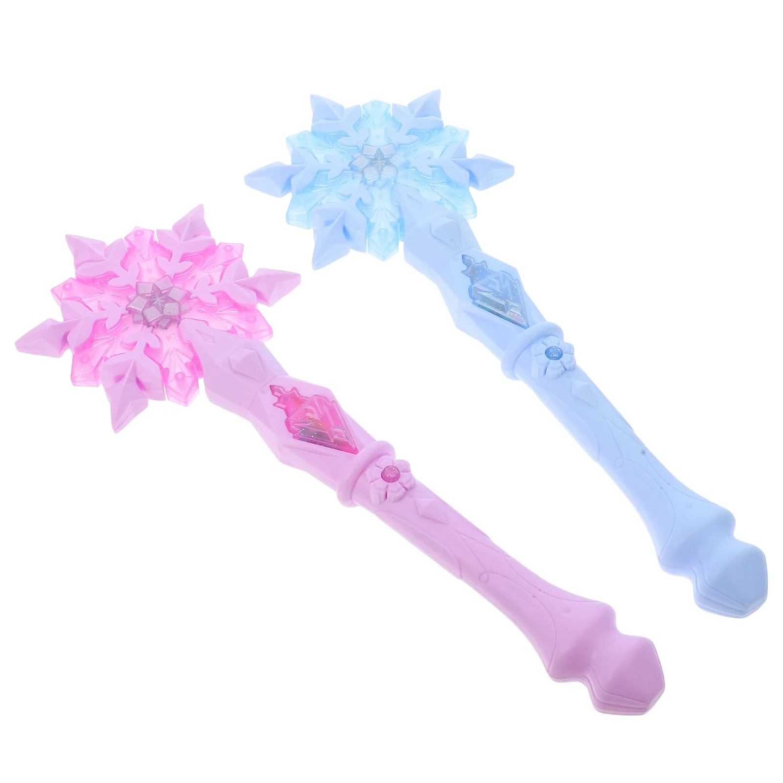 

2 Pcs Snow Wand Gift Light up Decorative Fairy Snowflake Party Favors Cane