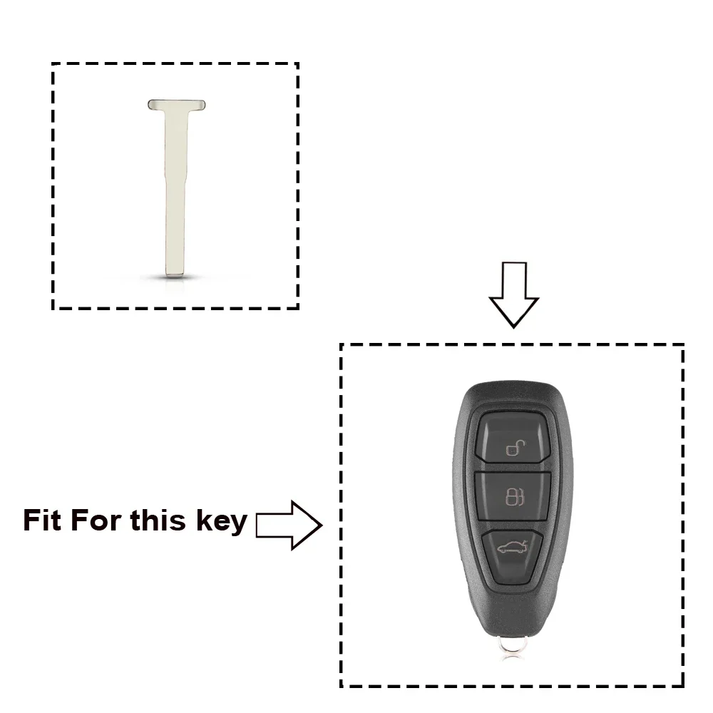 KEYYOU Smart Car Key Blade Blank Insert For Ford Mondeo Winning Kuga Fiesta Focus Titanium Remote Insert Small Blade