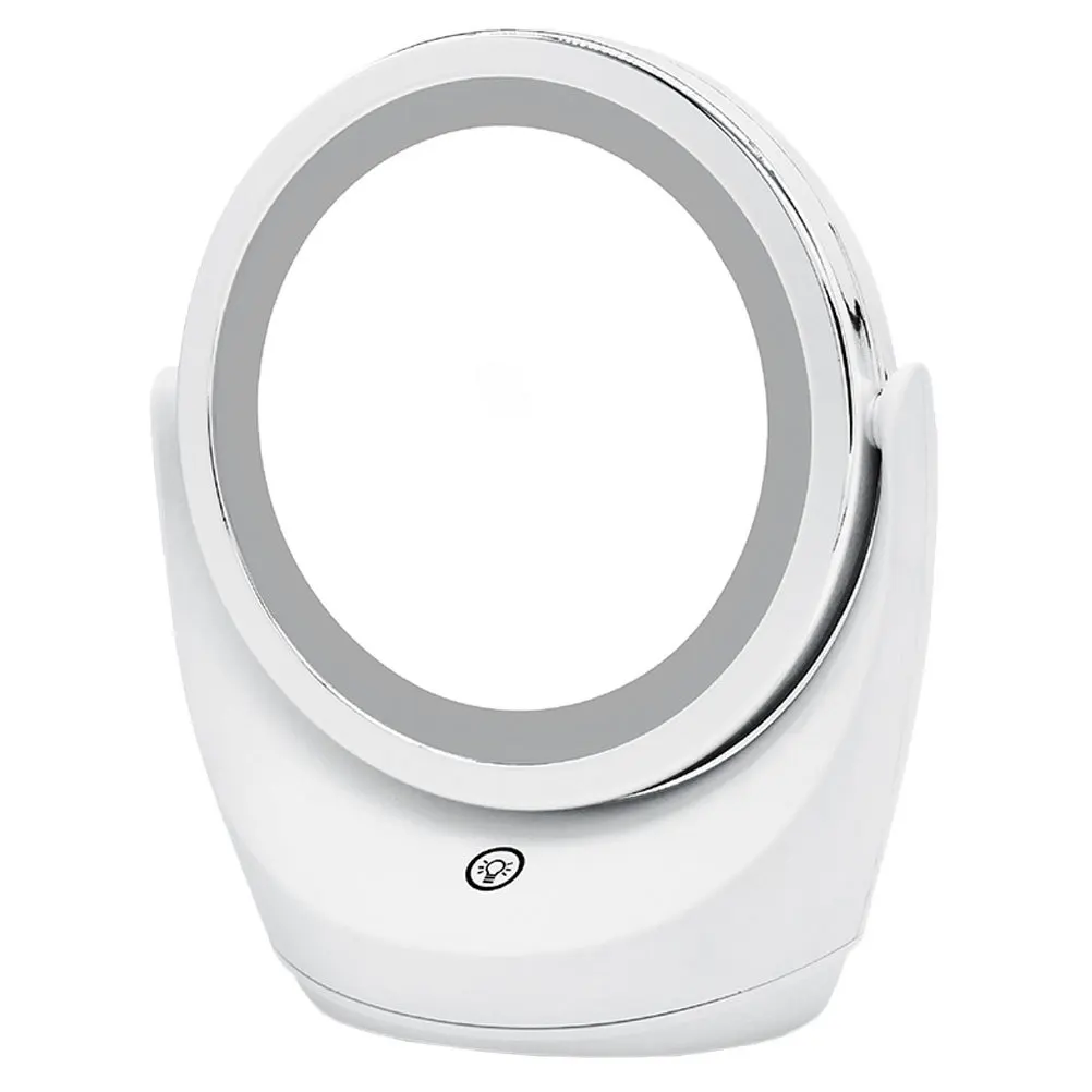 

LED Desktop Mirror Dimming 360 Swivel Dressing Table Clear High Definition Reflection LED Makeup Mirror