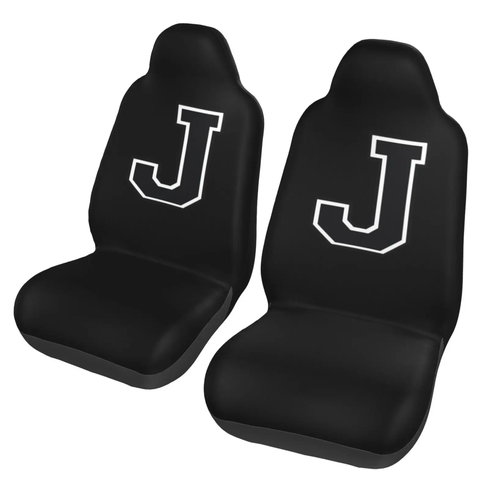 Letter J Pattern Universal Seat Cover Seat Cushion Four Seasons Car Accessories Interior for Men Car Cushion Seat Covers 2pc