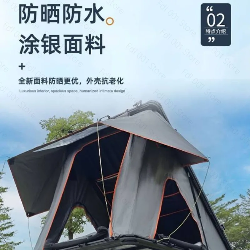 Outdoor Camping Hard Shell Rooftop Tent Aluminum Pop Up Roof Shelter Off Road Vehicle Accessory For 1 To 3 Campers