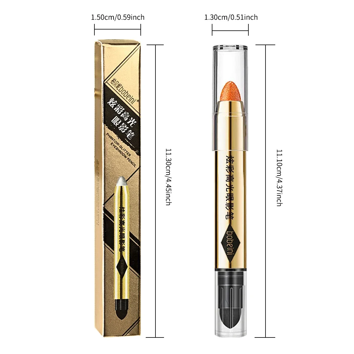 Dwustronny rozświetlający cień do powiek – migoczący, rozjaśniający, długotrwały, nie rozmazujący się, perłowy świecący sztyft do makijażu