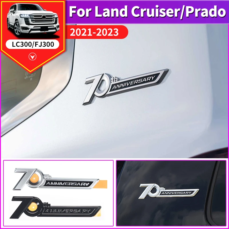 

For 2008-2022 Toyota Land Cruiser 300 200 Lc300 LC200 70th Anniversary Logo Decoration Label Appearance Decoration Accessories