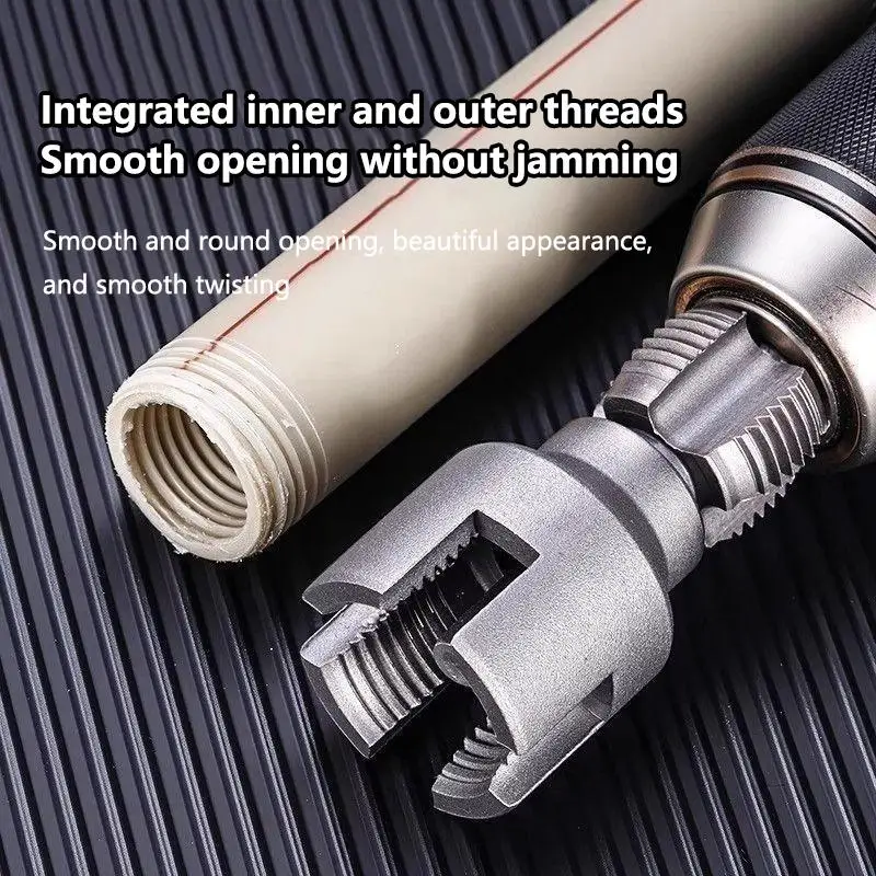 New Pipe Thread Cutting Tool Water Pipe Inner Outer Integrated Wire Cutter Pipe Thread Tool Electric Drill 4/6 Points Water Pipe