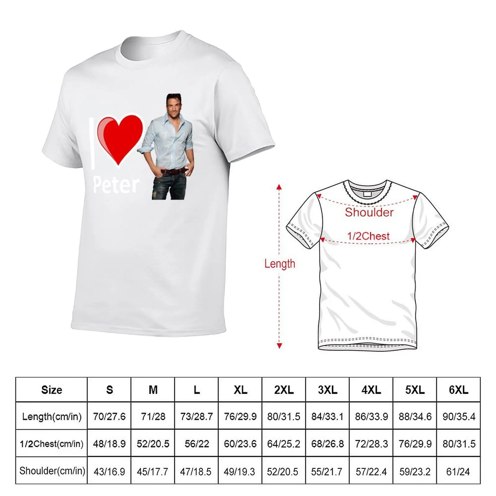 أنا أحب بيتر أندريه تي شيرت تي شيرت للرجل القطن الناعم تي شيرت الرجال 100% القطن الفاخرة العلامة التجارية تي شيرت #5