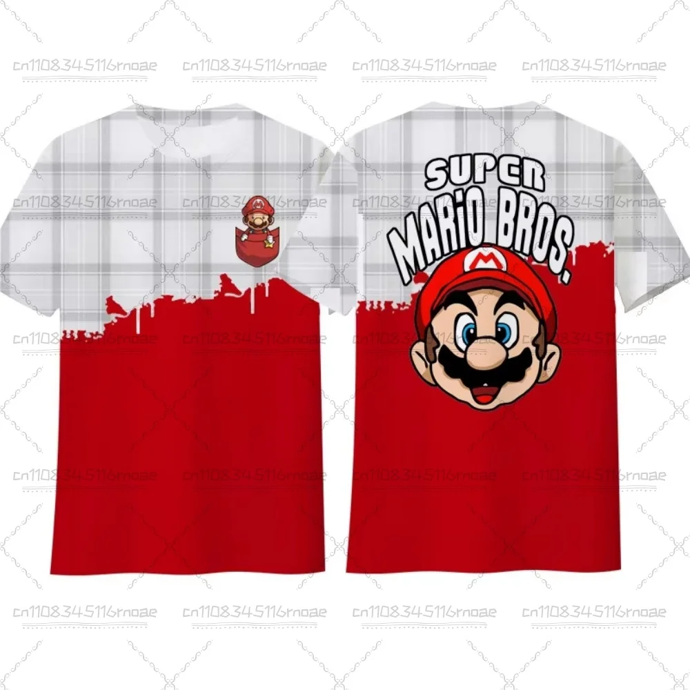 

Модная одежда для родителей и детей 2026: Мужская 3D-футболка и детский топ Y2K Super Mario Street Dress для ролевых игр в стиле аниме