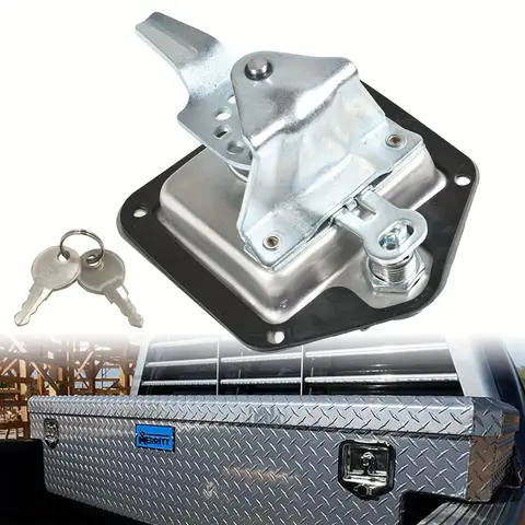 Chiusura per porta del rimorchio Serratura con maniglia a T Chiavi in acciaio inossidabile altamente lucidato con guarnizione - Chiusura con maniglia a T pieghevole Camion camper camper.