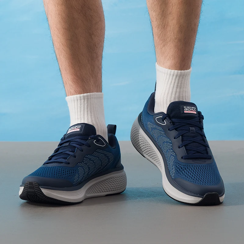 Skechers Men's Shoes Original Lightweight Fashionable Wear-Resistant Non-Slip New Fitness Training Outdoor Sports Running Shoes 220848-Nvy-1