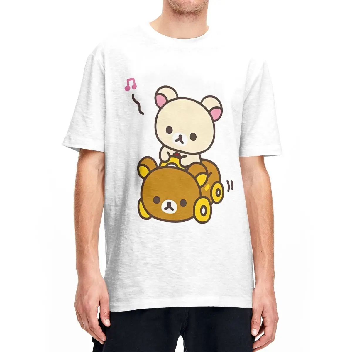 Car Drive Rilakkuma T-Shirt per uomo donna Hipster T-Shirt in cotone O collo T-Shirt manica corta Plus Size abbigliamento