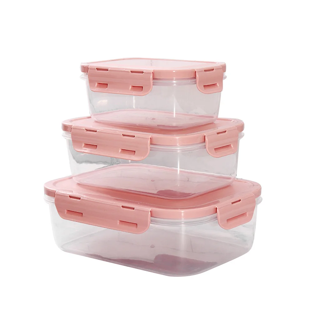 

3Pcs Plastic Lunch Box Set Sealed Heat Insulated Food Containers for Instant Noodles Salad Soup Storage Insulated Lunch Box