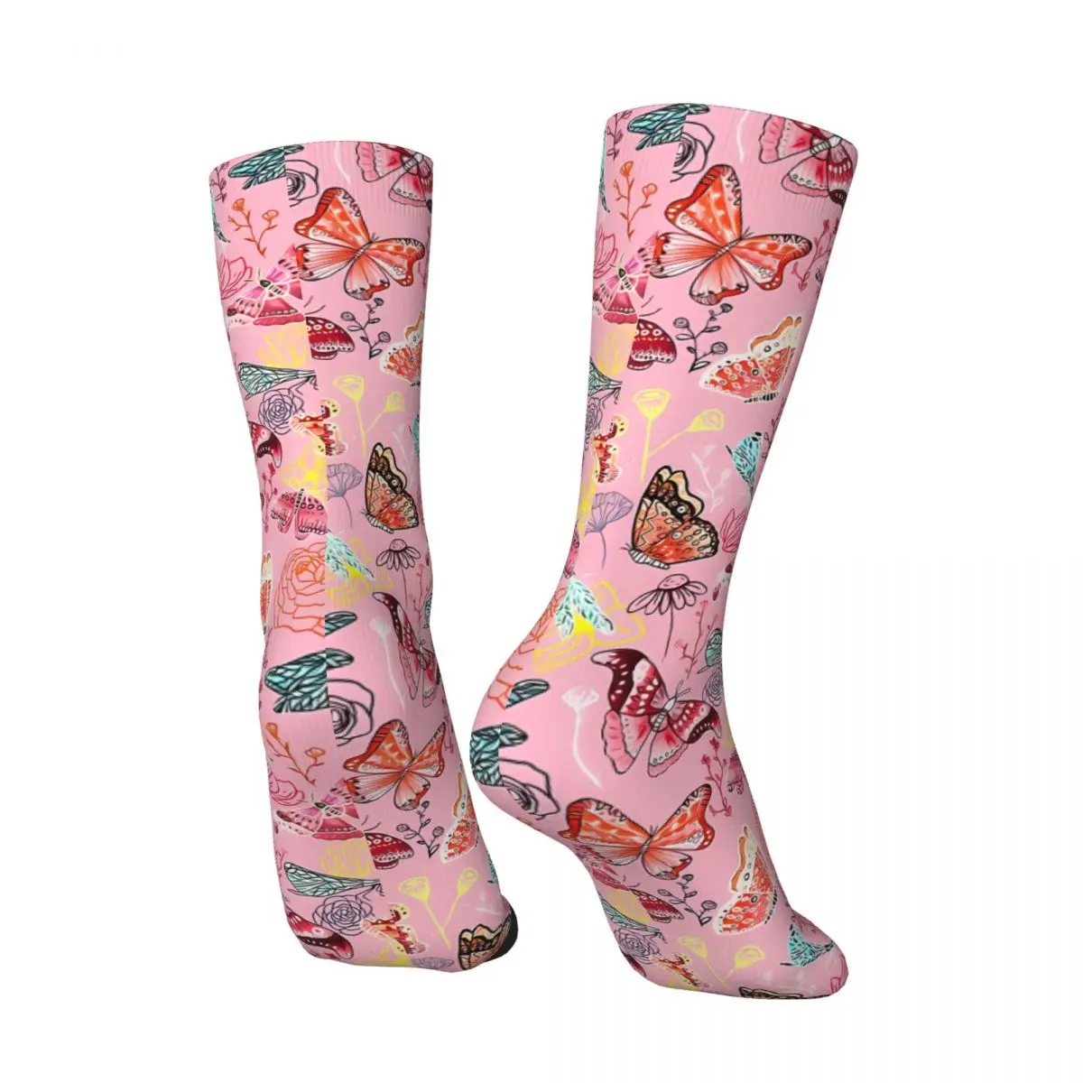 Libellen Vlinders Sok Gedrukt Man Polyester