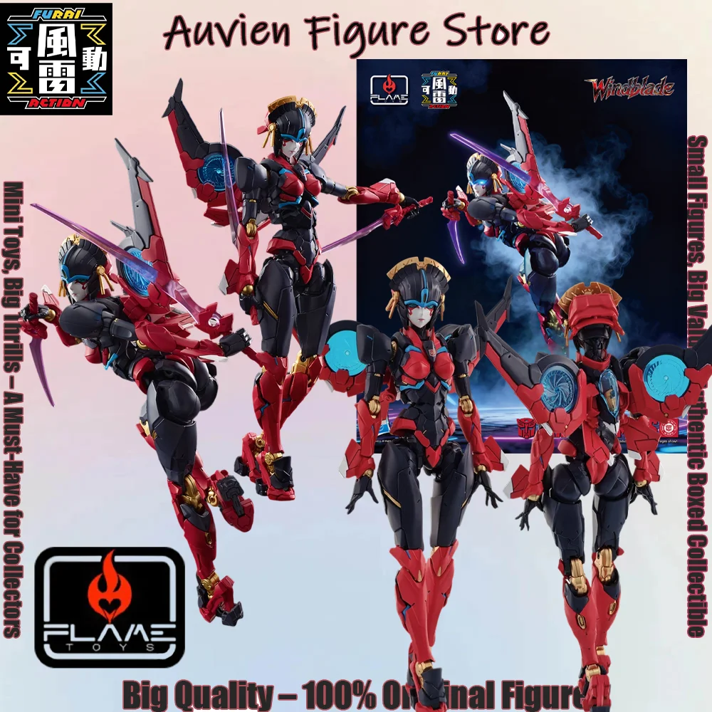 Officially Licensed Flametoys Furai Action Windblade Figure Anime Transformers Crossroad Character Model view 2