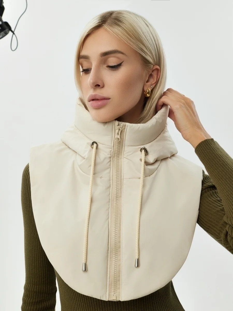 Hooded Puffer Vest for Women Sleeveless Zip Up Crop Coats 2022 Winter Fashion Waistcoat Parkas Outwear Streetwear