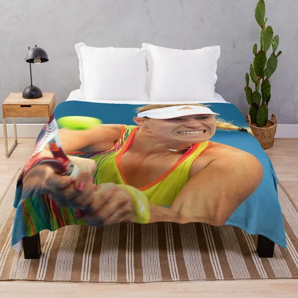 

angelique kerber #4 Throw Blanket Soft Bedroom Blanket for Night Sleeping