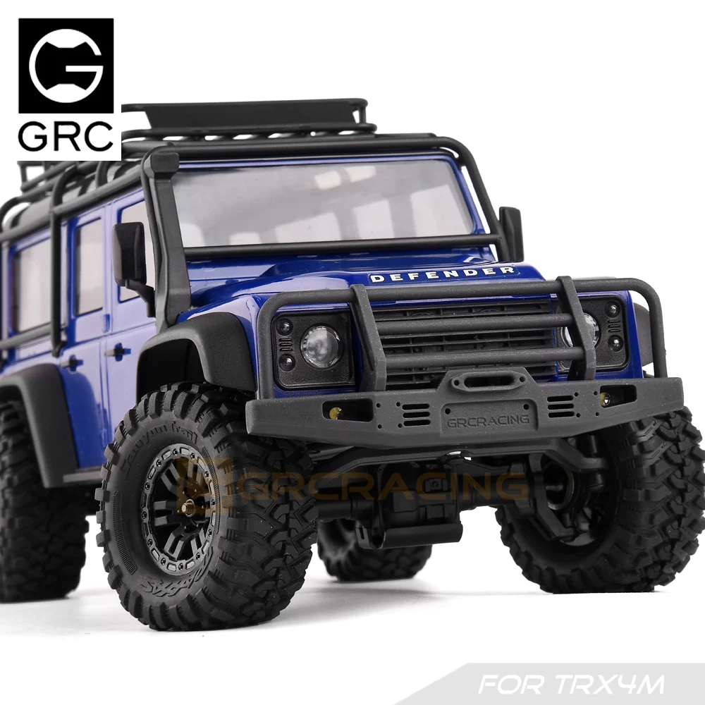 For 1/18 Traxxas Trx4-m Defender Trx4m Rc Crawler Car Upgrade Accessories  Front Bumper 3d Printing Front Water Tank Grille