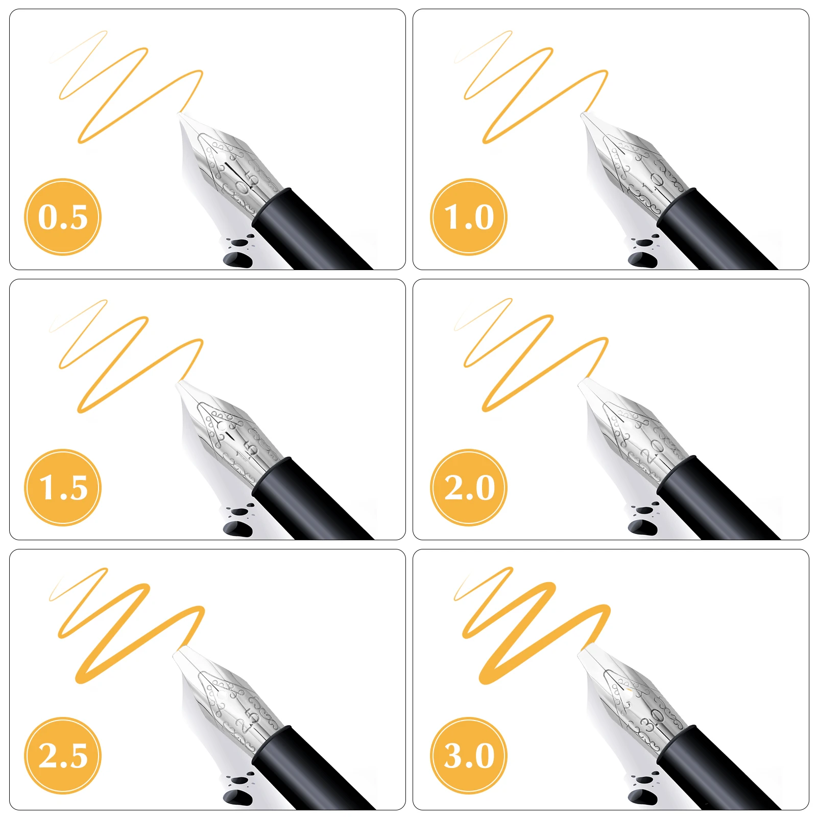 30 Uds. Puntas de bolígrafo de tinta de inmersión de escritura de acero inoxidable, juego de puntas de bolígrafo Universal, puntas de repuesto para pluma de escritura de caligrafía, nuevo