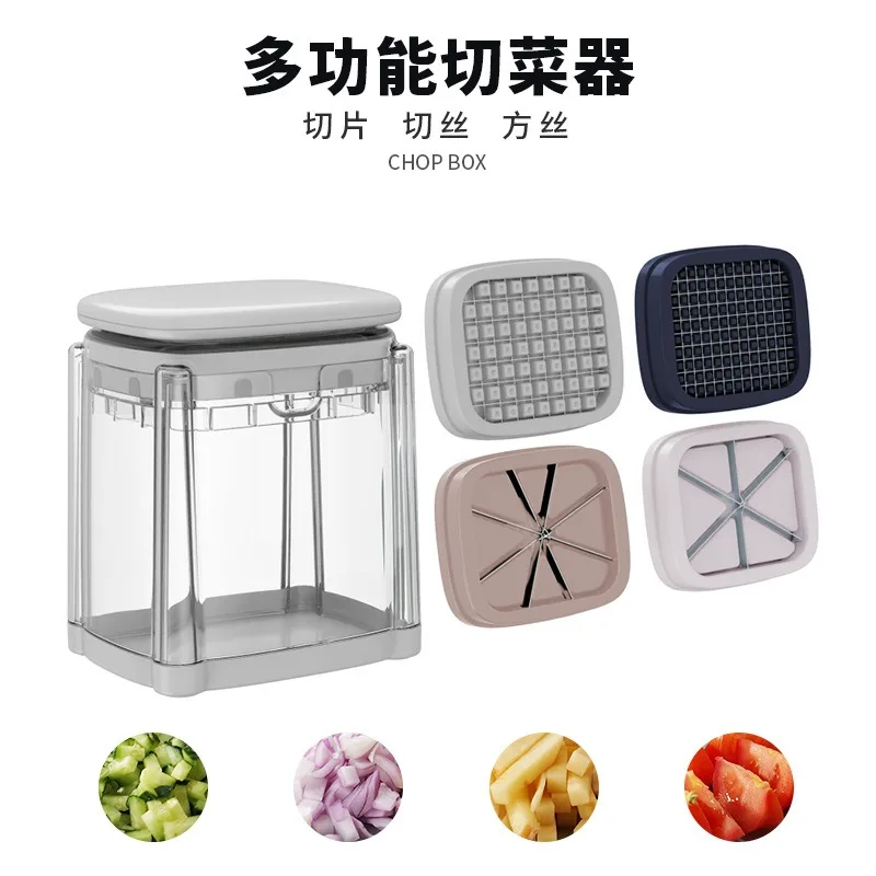 Multi-function Press Cutter Kitchen Potato Chip Slicer Fruit Divider Tool