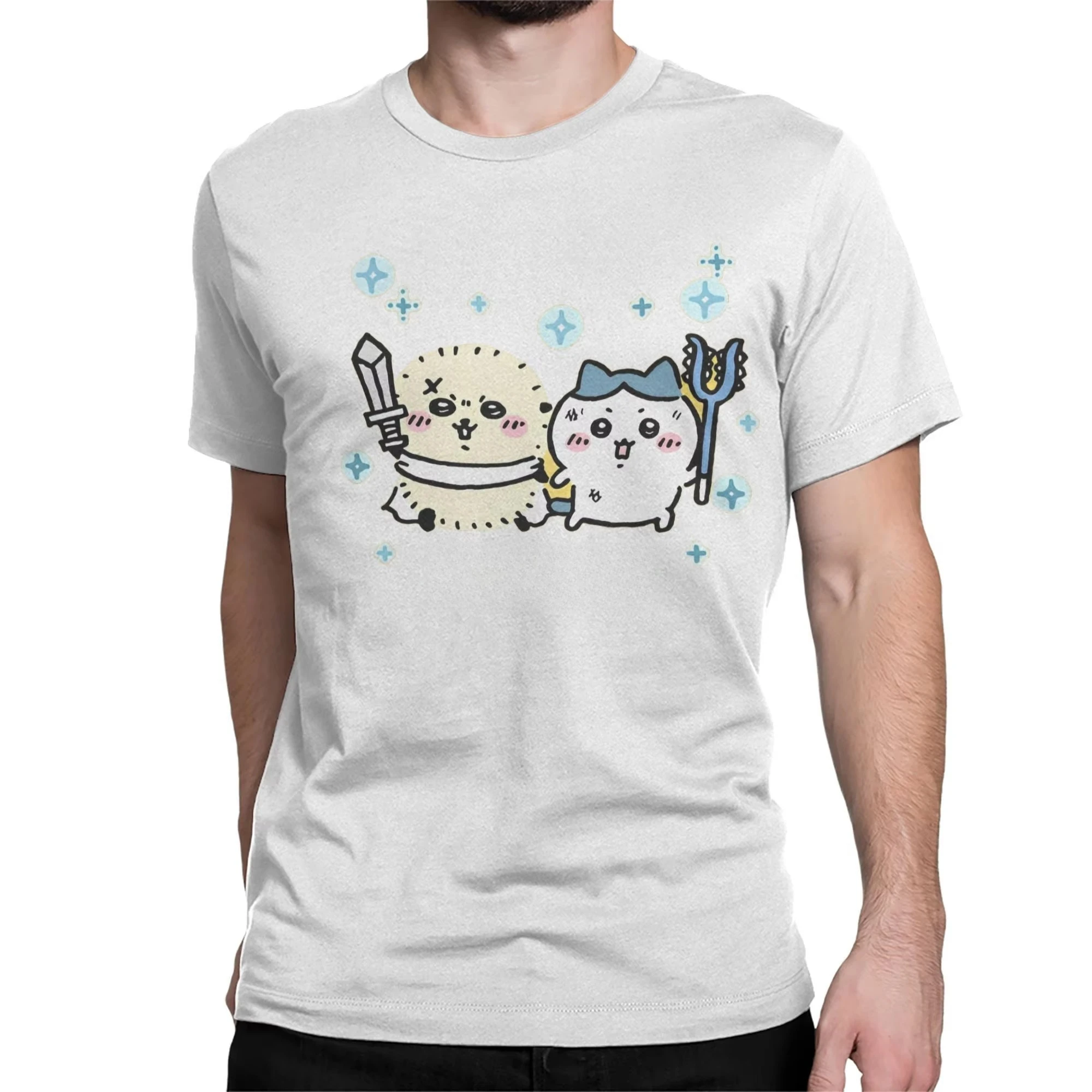 

New Cartoon Fashion Pure Cotton Printed Couple Short-sleeved Shirts Are Fashionable and Breathable Y2k Top Harajuku