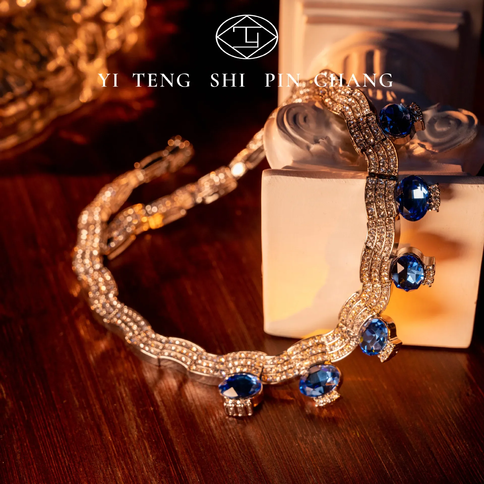 New vintag medieval, independently authorized full of zircon elegant French temperament diamond-encrusted necklace women