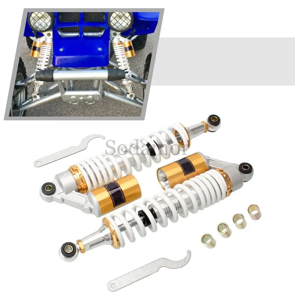 

Front Air Shocks Absorber Set 375/410mm Solid Steel Aluminium Alloy For 2006 Yamaha Banshee 350 YFZ350SE Special Edition ATV UTV
