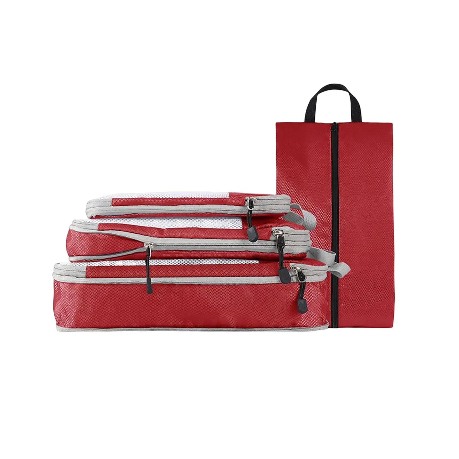 4x Lightweight Luggage Organizer Bags, Clothes Organizer Bag, Shoes Bags for Hiking Home