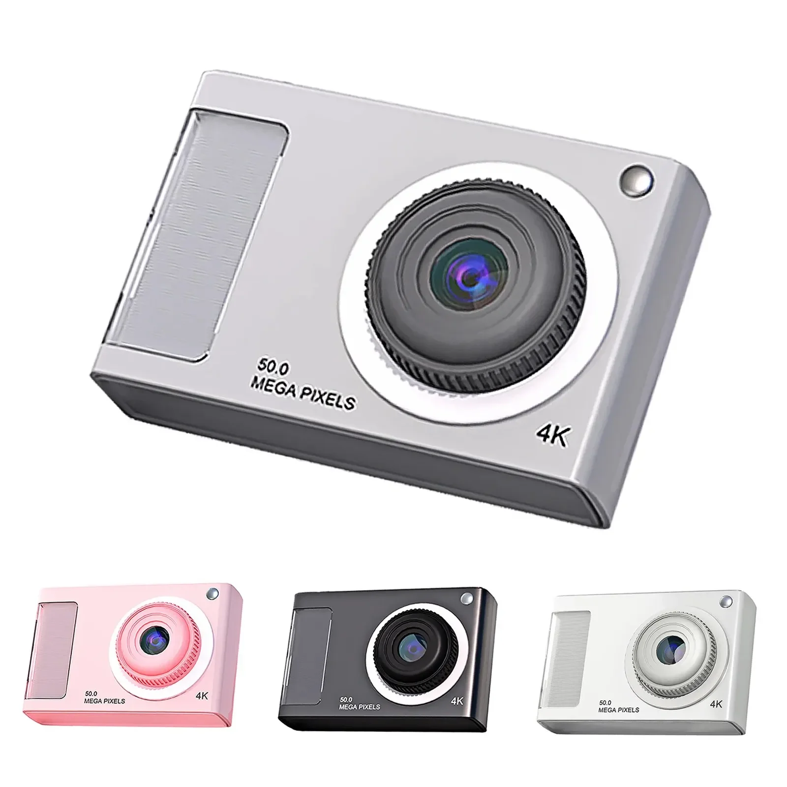 Retro CCD Card Camera Digital Camera Children Camera for Children Camcorder 4X Zoom Cam 1080P Cameras for Beginner Photography