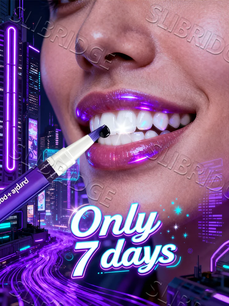 紫色のペンは黄色の汚れを解消します、大胆に笑います、歯科用ケアツール、送料無料