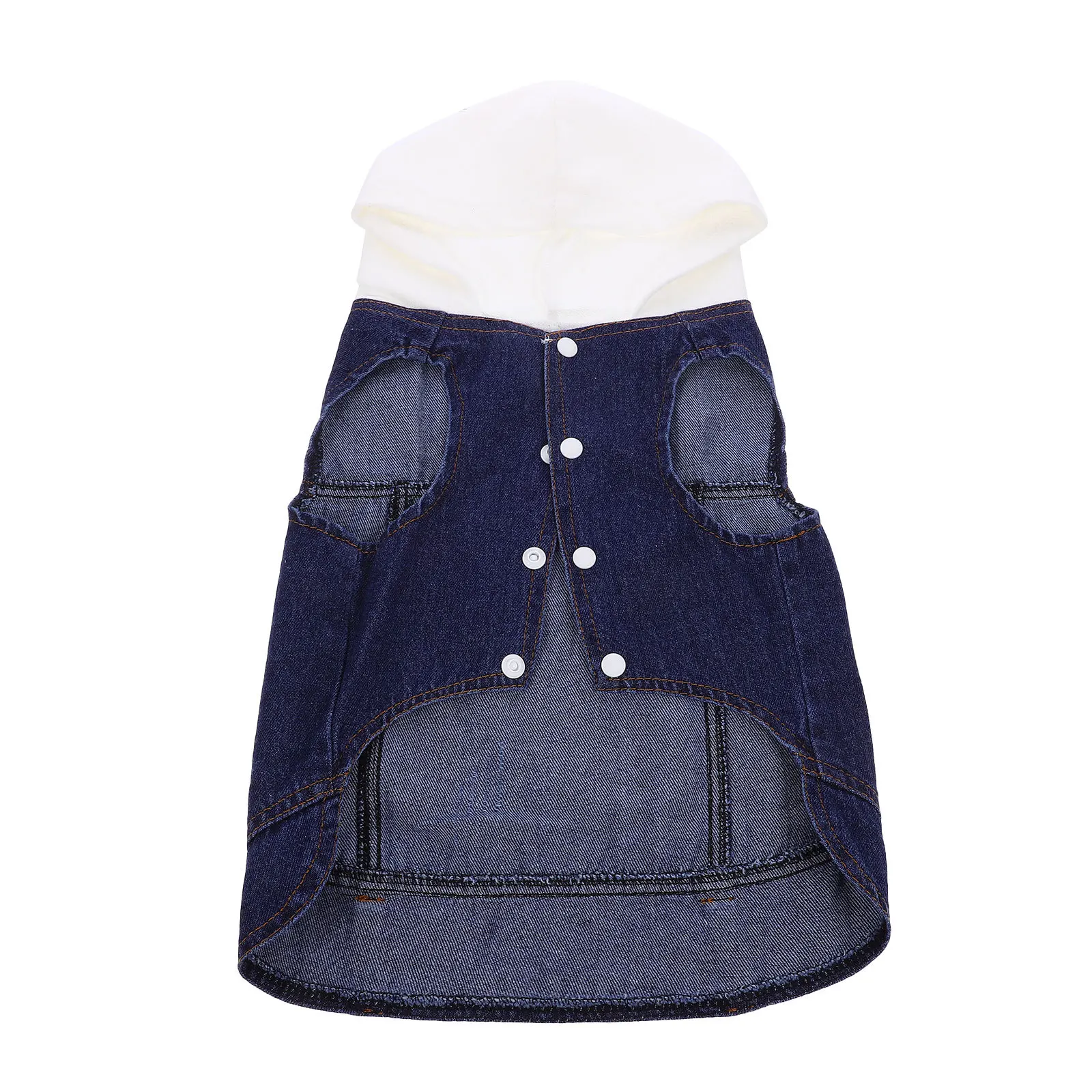 

Pet Cowboy Vest Denim Jacket White Knitted Hat Size Xxl Four Seasons Dog Apparel Pet Clothes Denim Jacket