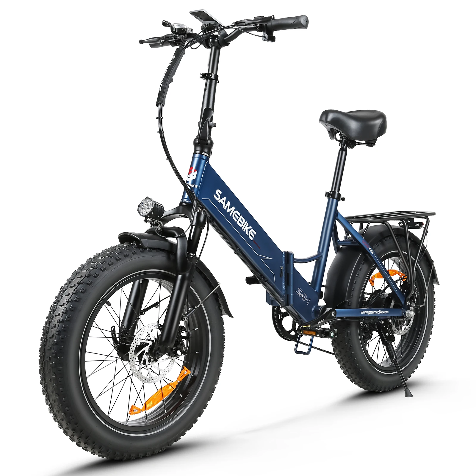 Klappbares E-Bike SAMEBIKE LOTDM200-II Elektrofahrrad 750W Motor 48V13AH Lithium-Batterie Höchstgeschwindigkeit 40km/h NFC Smart Key E-Bikes 20*4,0 Zoll All-Terrain Fat Tire City Commuting