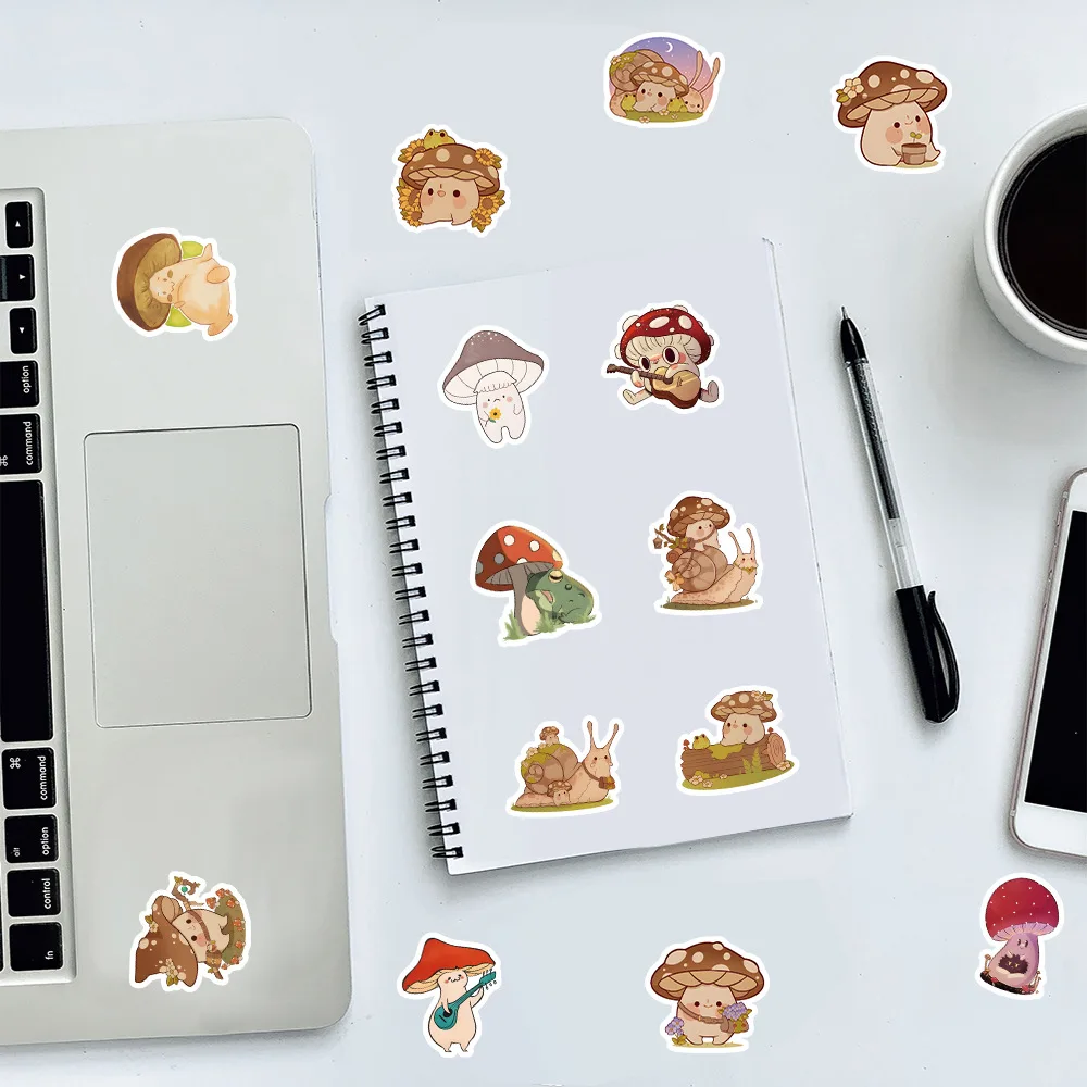 10/30/54PCS Fungo Del Fumetto Adesivi Creativo Graffiti Meme Divertente Personificazione Decorazione Del Telefono Del Computer Portatile Chitarra Bici Decalcomanie