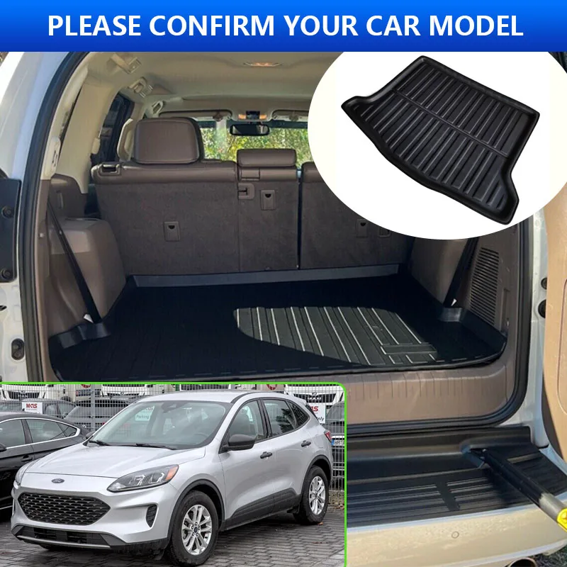 For Ford Escape Kuga 2020~2023 2021 2022 Car Rear Trunk Protector Pads Auto Waterproof Liner Anti-Fouling Floot Mats Accessories