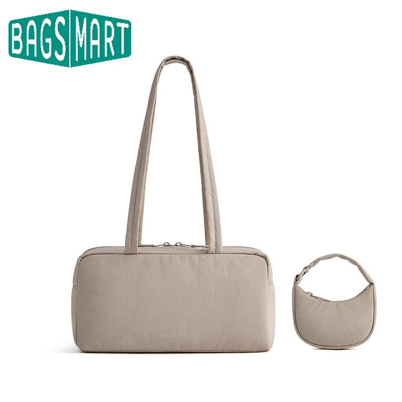 BAGSMART Damen-Umhängetasche mit Mini-Geldbörse, wasserabweisende Nylon-Handtasche, lässige, leichte Tragetasche für den täglichen Gebrauch