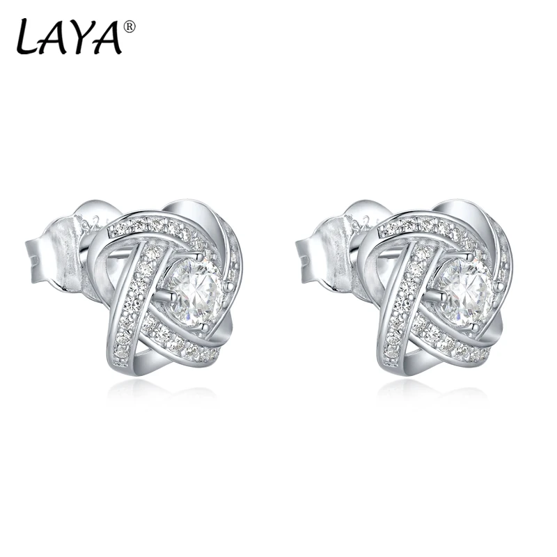 

LAYA 0.3 Carat D Color VVS1 Moissanite Diamond Stud Earrings For Women 925 Sterling Silver Original Designer Fine Trendy Jewelry