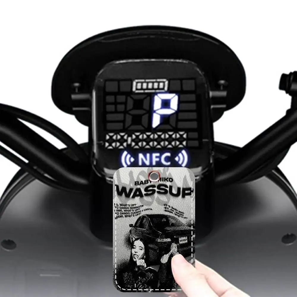 Singer Y-Young M-Miko Rectangle ID Card Case Keychain Access Card Bag Key Tag Ring Leather Card Holder Key Ring Access