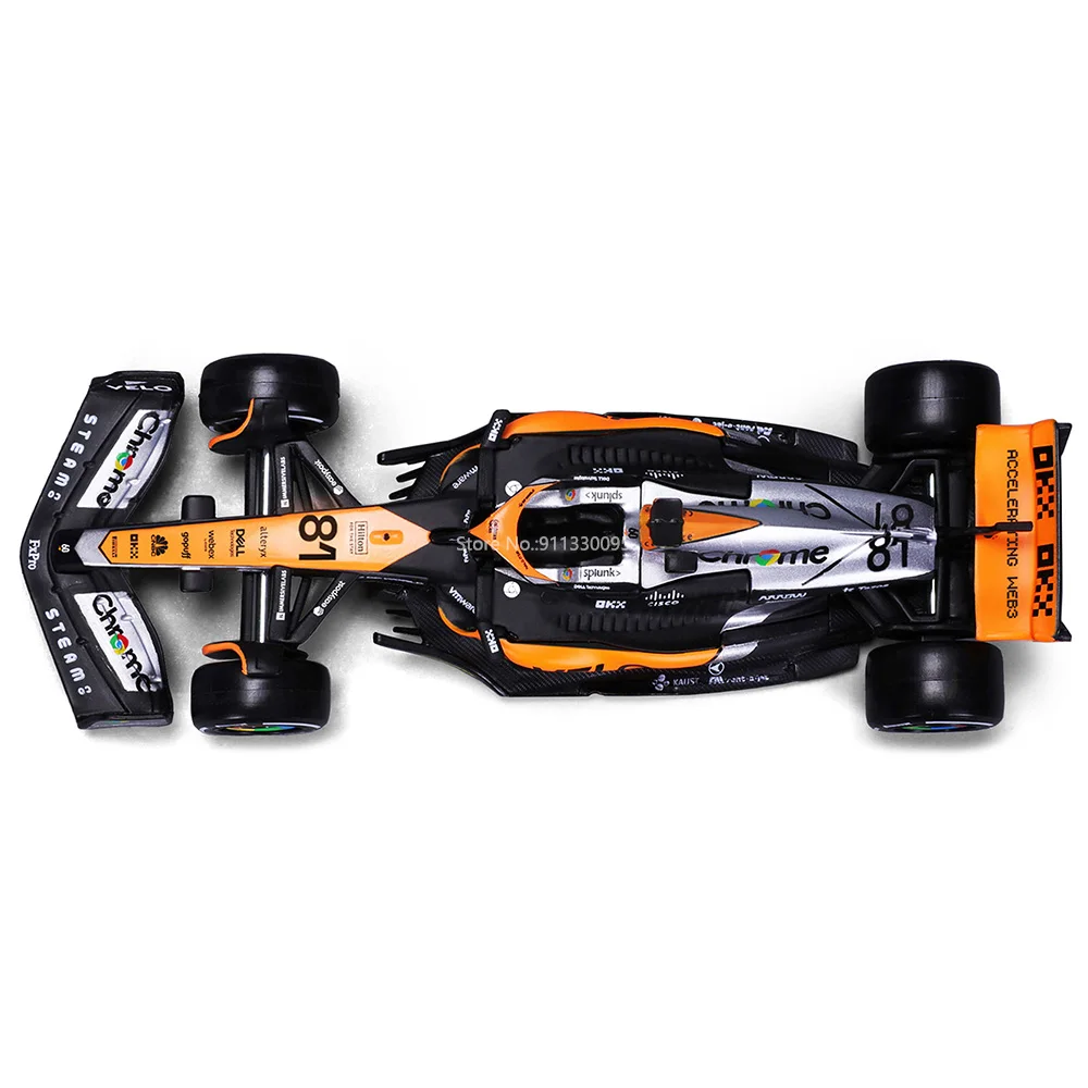 Bburago 1:43 NEW 2023 McLaren F1 Team MCL60 4# Lando Norris 81# Oscar Piastri Formula One Alloy Super Toy Die cast car model