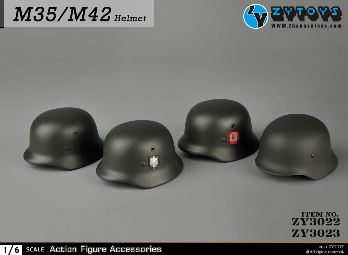 

ZYTOYS 1/6 Scale Metal Helmet M35 M42 WW2 Helmet Model for 12" Action Figure Soldier Military Accessory