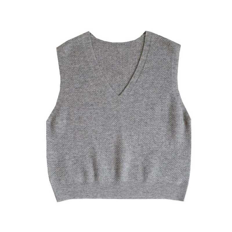 

Корейский плюшевый жилет 2025, свитер без рукавов, свободный крой, осенний многослойный серый, бежевый, верблюжий, повседневный шик