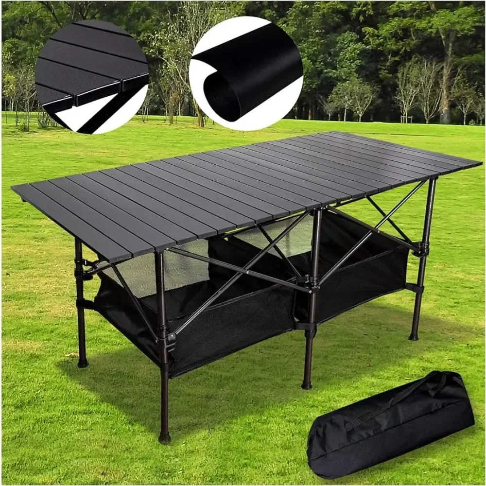 

TOP Aluminum Camping Table Picnic Table Chair Set Organizer Box Coffee Tables Camp Portable Folding Tables Free Shipping Pliante