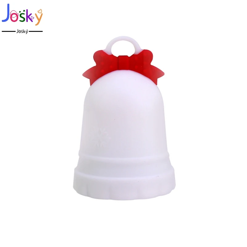 Creative Children\'s Gift Christmas Bell 3AAABattery Colorful LED Silicone Night Light Bedroom Living Room Pat Bedside Table Lamp