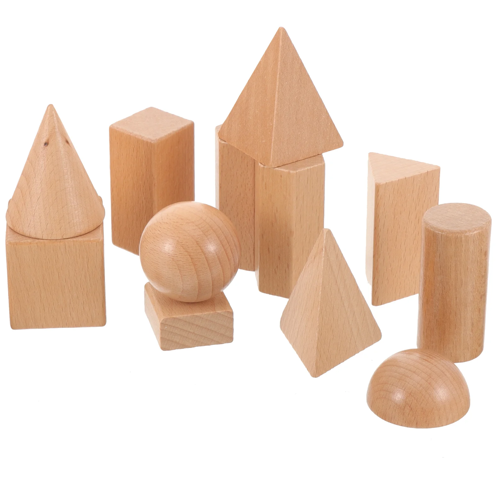 Geometric Model Wooden Shape Matching Toy Building Blocks Interesting Learning Household Funny Preschool